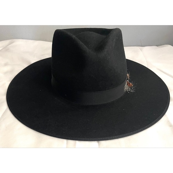 STETSON MIDTOWN WIDE FLAT BRIM WESTERN HAT BLACK SIZE LARGE MEN’S - Picture 4 of 8